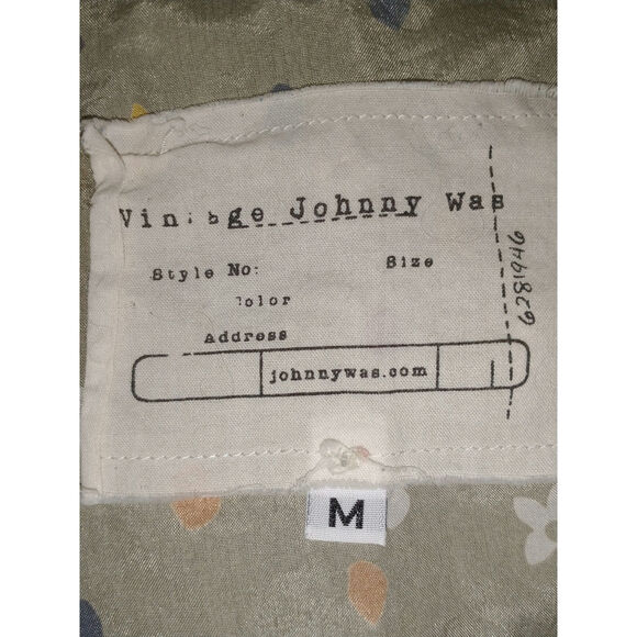 Vtg Johnny Was Vintage 100% Silk V-Neck Dress Medium Lightweight Summer Coverup - Picture 7 of 14